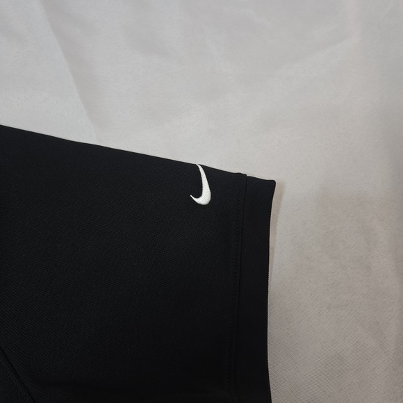 Nike Dri-FIT Solid Icon Pique Modern Fit Golf Polo Black Size Large 746099-010 - Picture 7 of 8